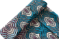 Mobile Preview: Afrikanischer Waxprint TURQUOISE SHAKY WAVES